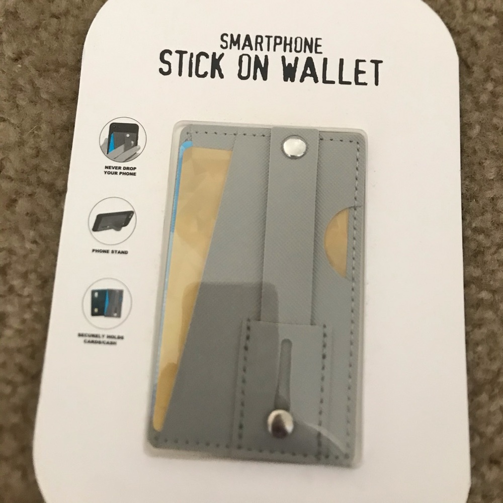 Smartphone stick on wallet